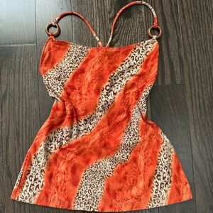 🐆 Y2K Leopard Print Cropped Cami – Strappy Open Back 🔥